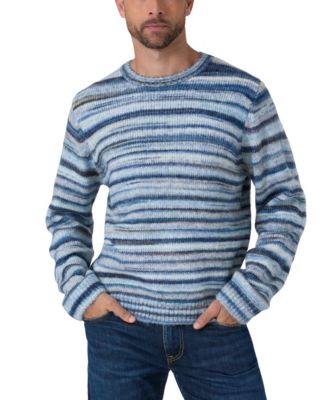 GUESS Men's Zayn Wool-Blend Stripe Crewneck Sweater