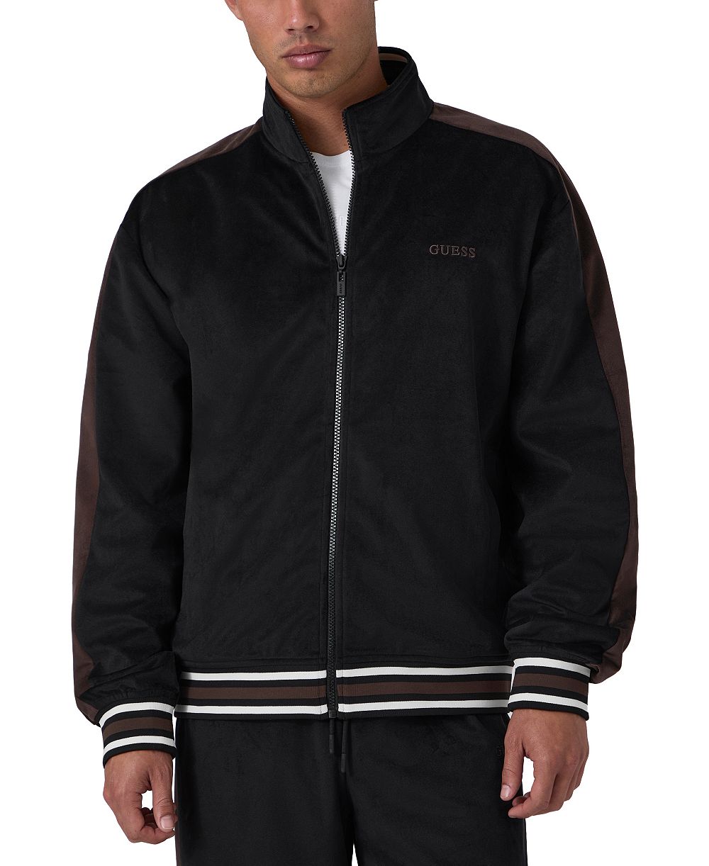 GUESS Men's Milton Full-Zip Mock-Neck Sweatshirt