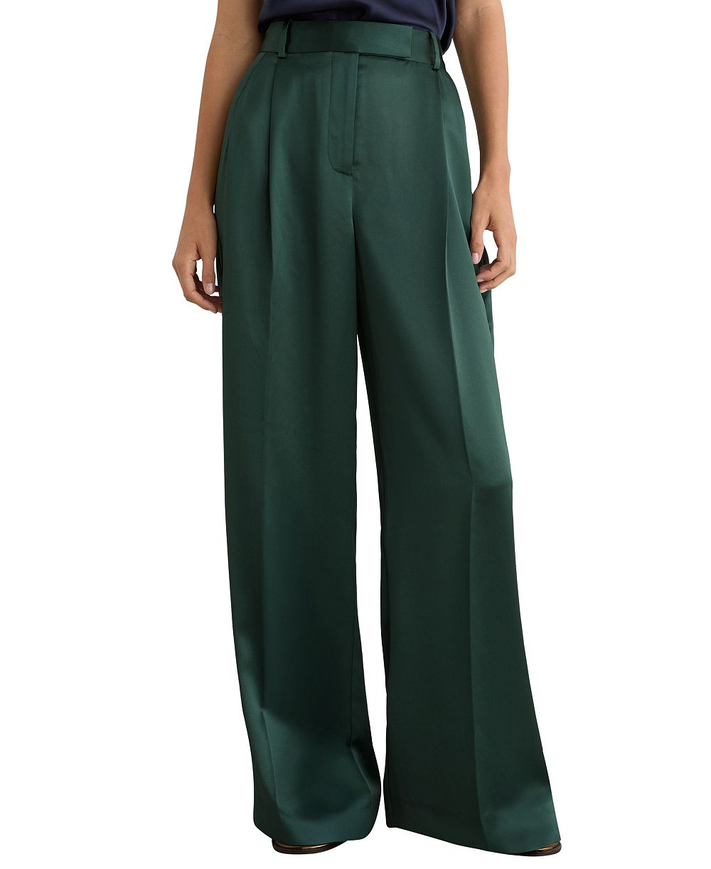 REISS Women's Zadie Wide Leg Satin Pants