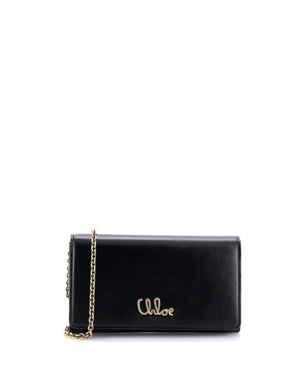 Pre-Owned Chloe Iconic Flap Wallet on Chain Leather