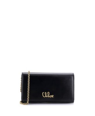 Кожаный кошелек на цепочке Pre-Owned Chloe Iconic Flap