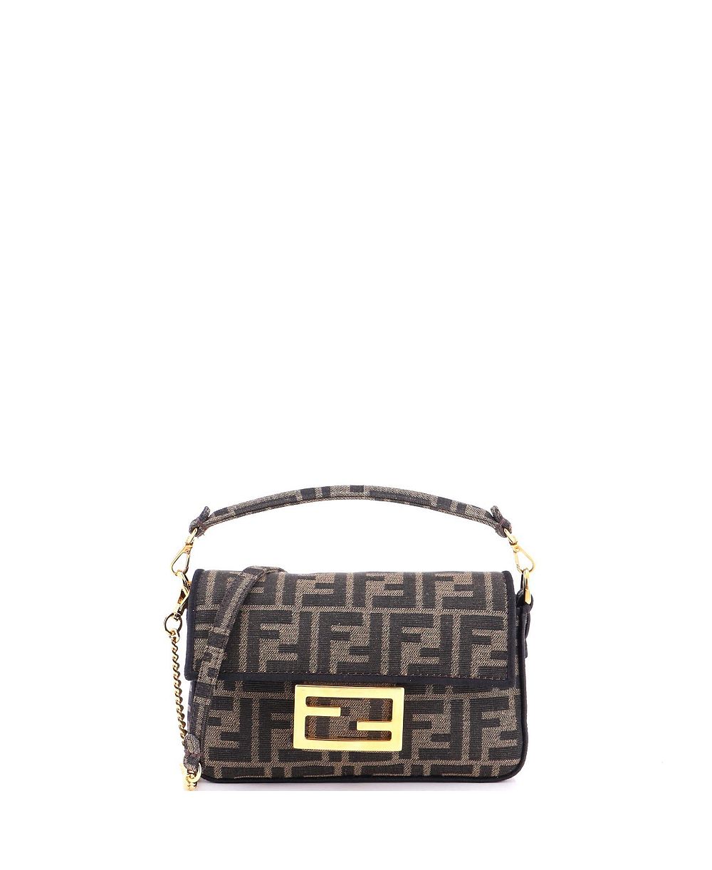 Мини-сумка Fendi Mini Baguette NM Bag Zucca Canvas Pre-Owned