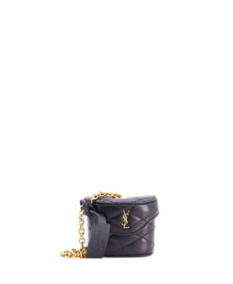 Б/у подвеска для сумки Saint Laurent June Box Bag Charm Quilted Leather