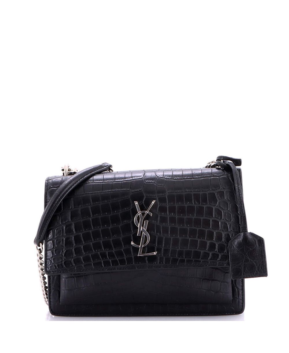 Б/у сумка через плечо Saint Laurent Sunset, кожа с тиснением, средняя