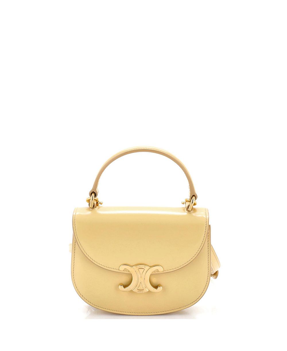 Кожаная сумка Celine Mini Triomphe Besace Clea Top Handle Flap (б/у)