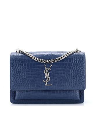 Б/у сумка через плечо Saint Laurent Sunset из тисненой кожи, размер Medium