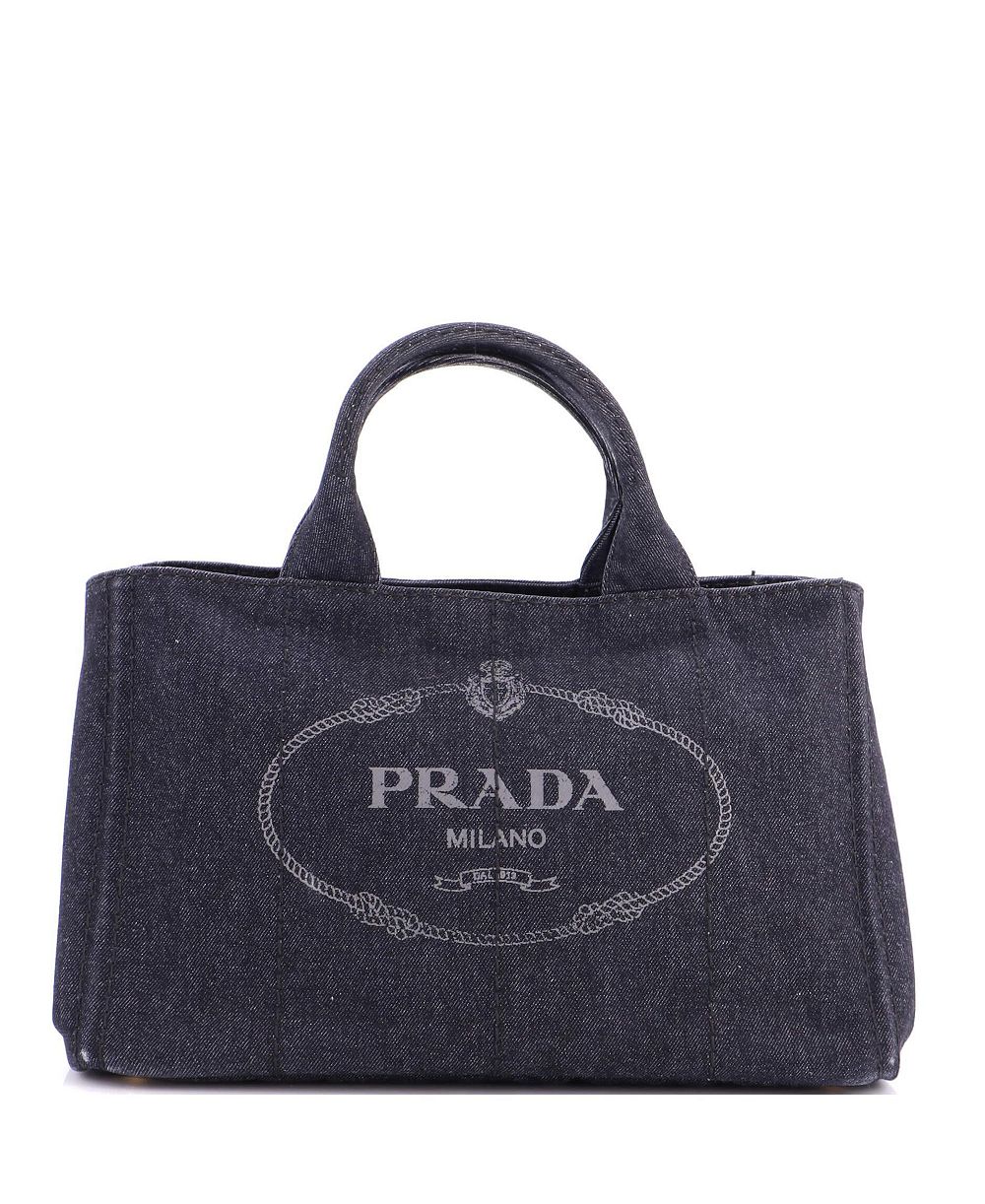 Б/у сумка Prada Large Canapa Tote Denim