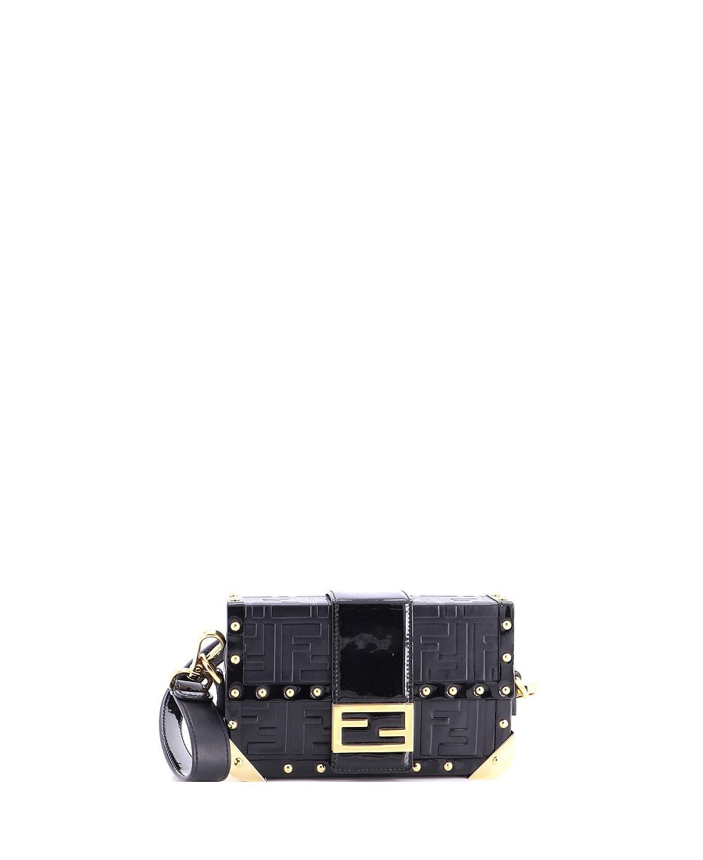 Fendi сумка Baguette Zucca кожаная embossed
