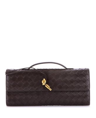 Pre-Owned Bottega Veneta Long Andiamo Top Handle Clutch Intrecciato Nappa