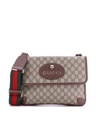 Сумка-мессенджер Gucci Medium Neo Vintage Flap GG из покрытого холста (б/у)