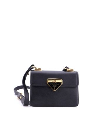Pre-Owned Prada маленькая сумка через плечо Saffiano Leather Flip Lock