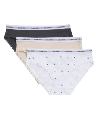 Детские трусики Calvin Klein Bikni, высокая посадка, размер 6-16, 3 шт.