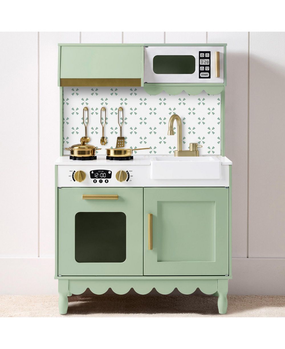 Best Choice Products Детский игровой набор для кухни - Деревянный набор для игры в приготовление еды с аксессуарами и хранением