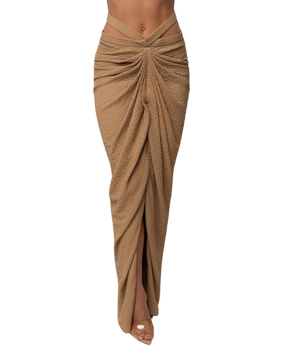 JLUXLABEL Women's Cabana Slit Maxi Skirt