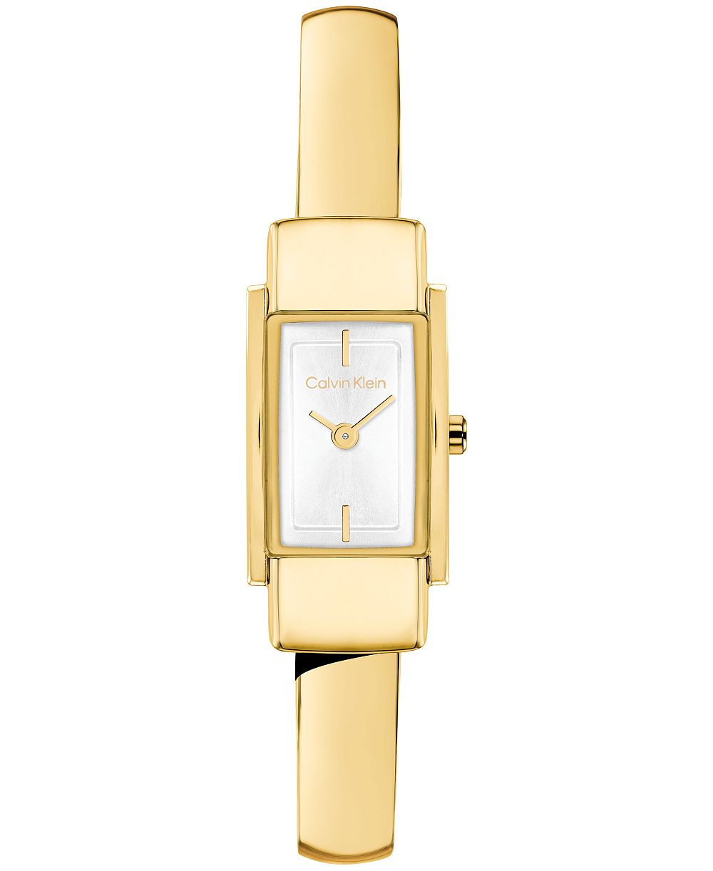 Женские часы Calvin Klein Moderne Gold-Tone Stainless Steel Bangle Bracelet 15mm