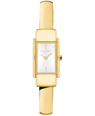 Женские часы Calvin Klein Moderne Gold-Tone Stainless Steel Bangle Bracelet 15mm