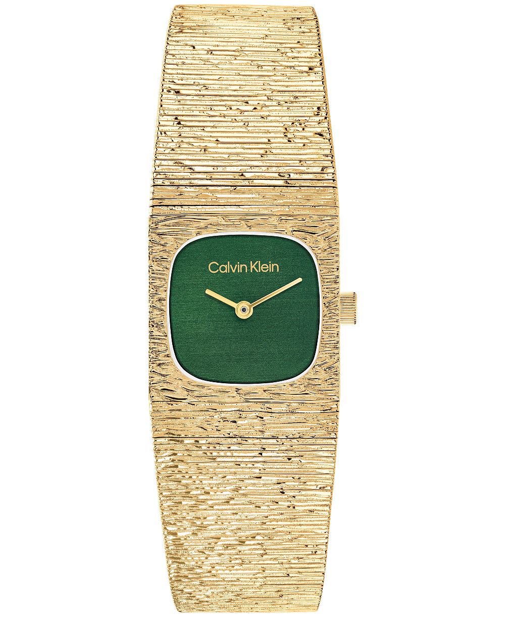 Женские часы Calvin Klein Square Gold-Tone Stainless Steel Bracelet 20mm