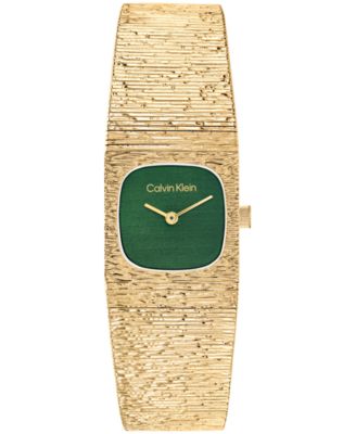 Женские часы Calvin Klein Square Gold-Tone Stainless Steel Bracelet 20mm