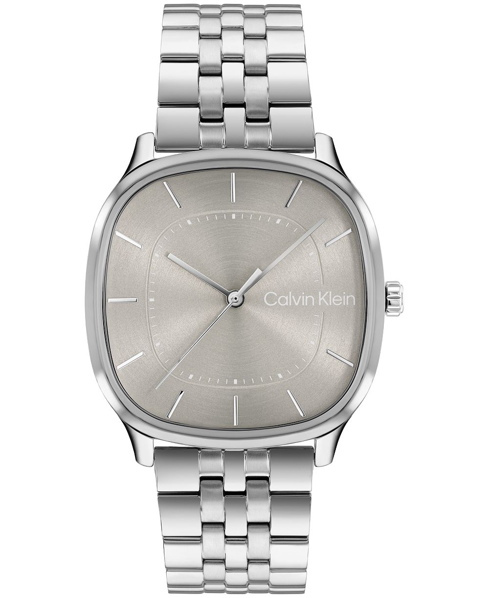Часы Calvin Klein CK Shape Silver-Tone Stainless Steel Bracelet 37mm Мужской