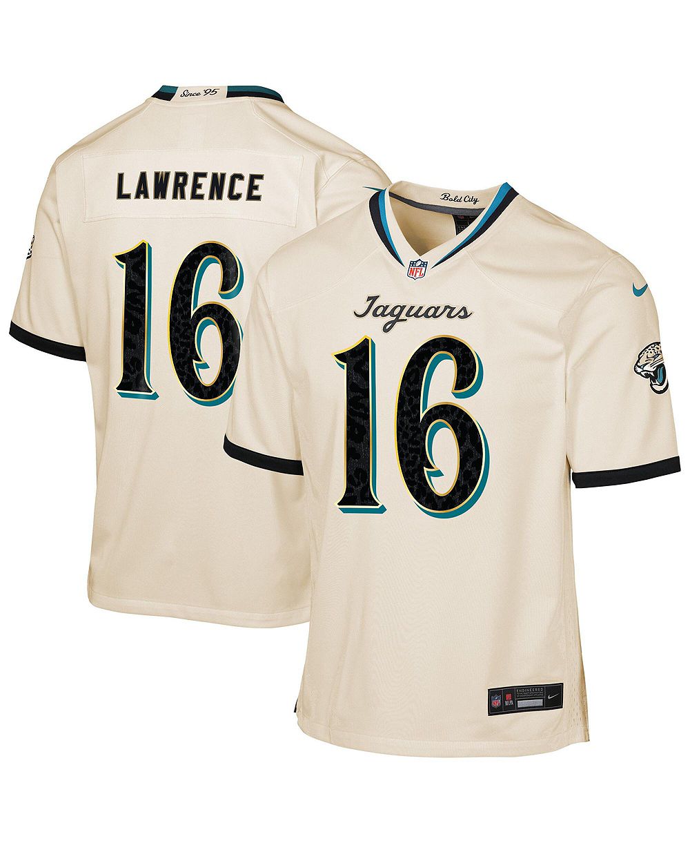 Детская игровая джерси Nike Trevor Lawrence Natural Jacksonville Jaguars 2026 Rivalries Collection