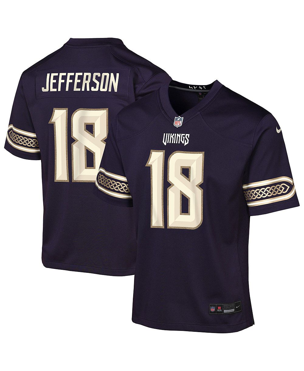 Nike Джерси для мальчиков и девочек Justin Jefferson фиолетовый Minnesota Vikings 2026 Rivalries Collection Game