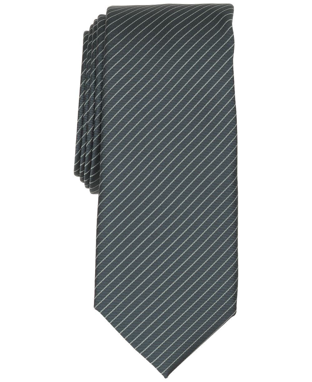 Alfani Мужской шелковый галстук Aero Fine Line Stripe Slim