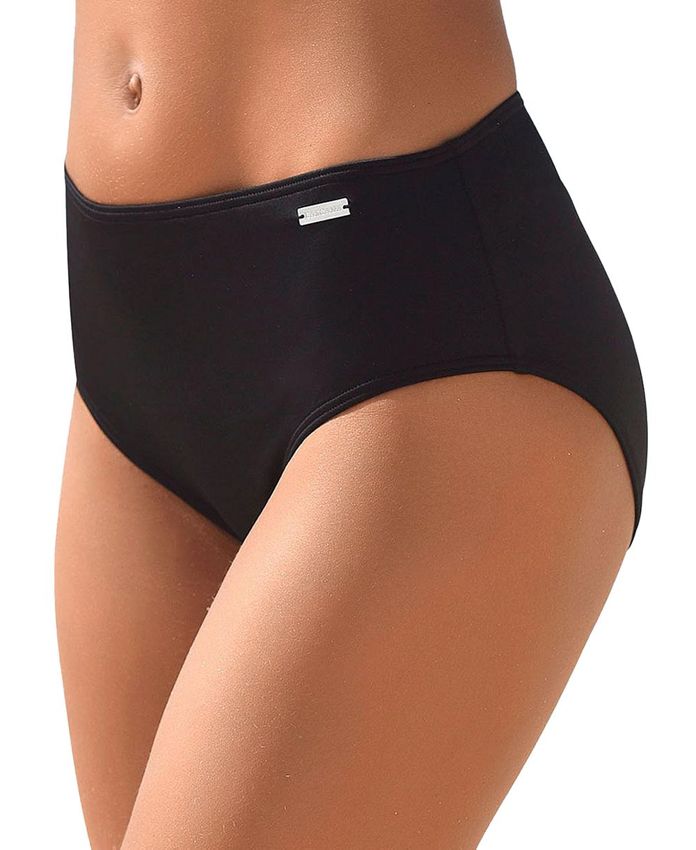 LASCANA Women's Mid Rise Bikini High-Rise Full-Coverage High-Waist Swim Bottom