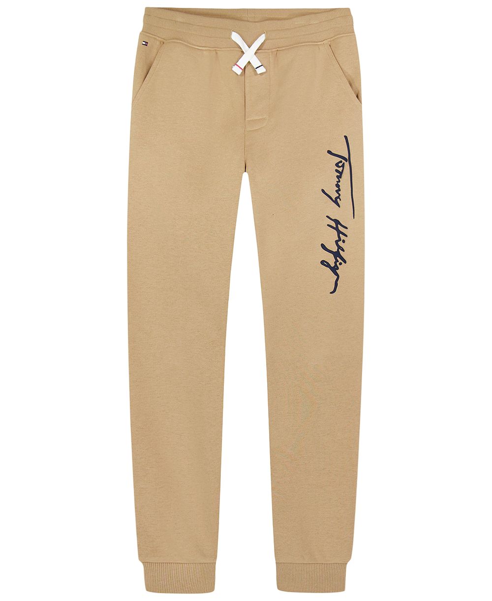 Tommy Hilfiger Boys' 8-20 Signature Pull-On Puff-Print Graphics Cotton-Blend Jogger