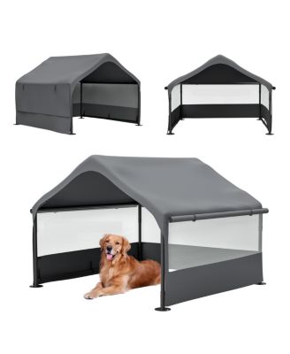 Streamdale Furniture Extra Large Outdoor Pet Tent with Mesh Windows and Canopy 4' x 4' x 3.3'