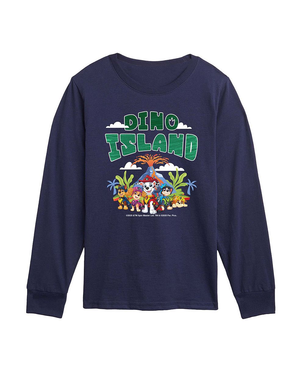 Paw Patrol Toddler Boys' 2T-5T the Movie Dino Island Long- Sleeve Graphic T-Shirt