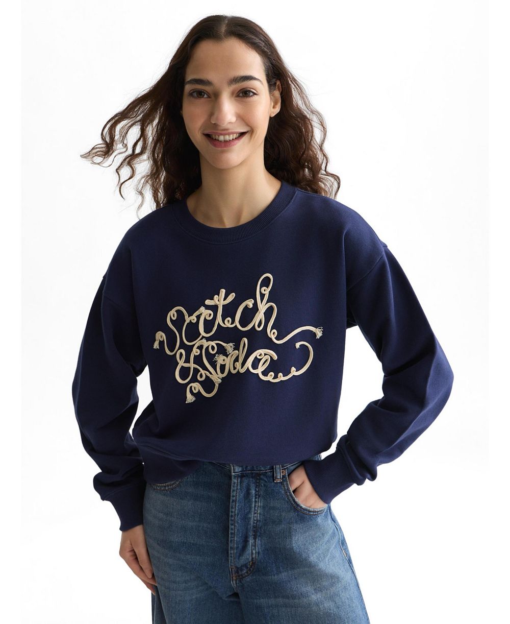 SCOTCH & SODA Women's Scotch and Soda Ribon Embroidery Loose-Fit Sweatshirt