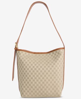 Style & Co Checkered Soft Knit Soft Hobo, Exclusively at Macy's