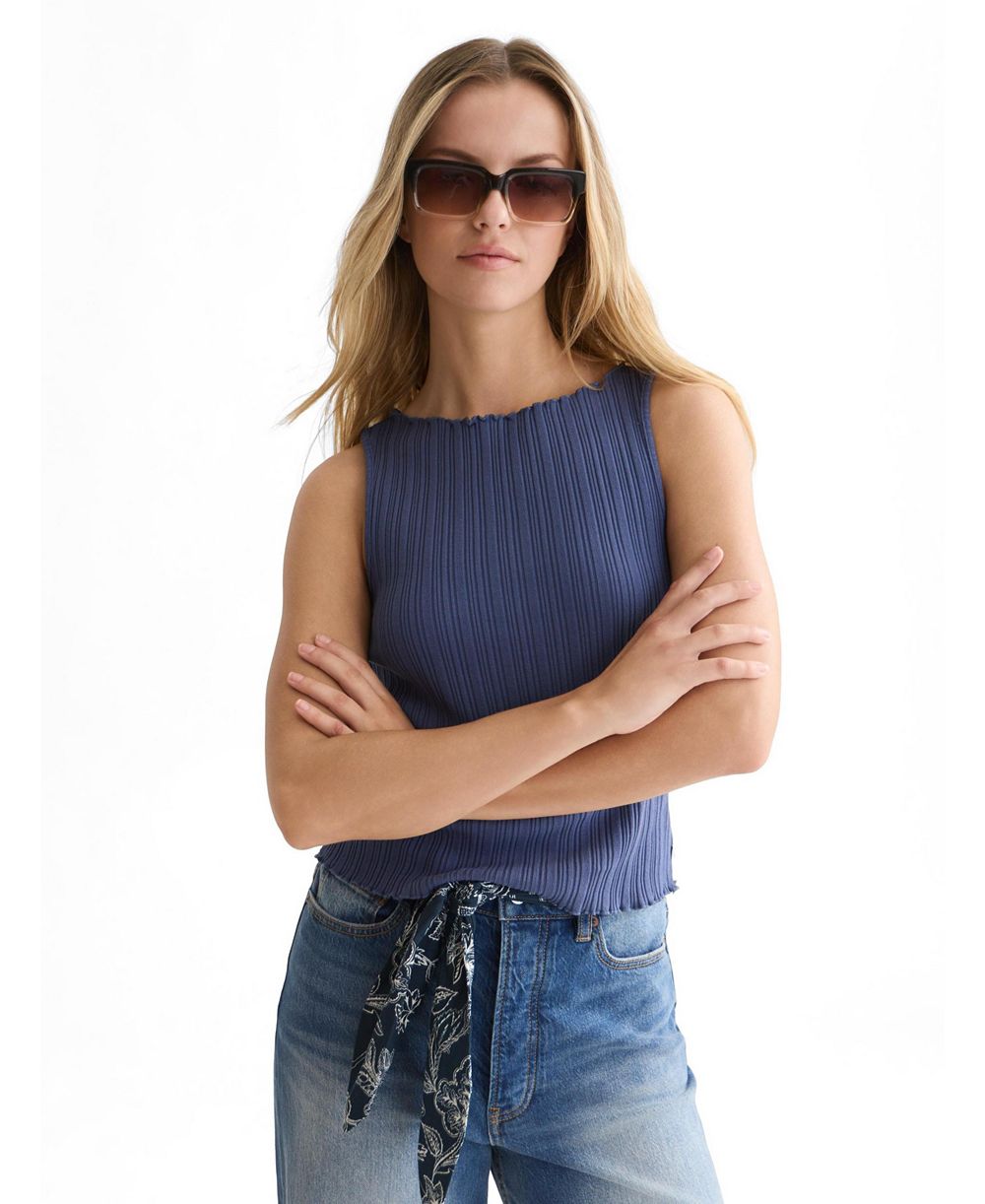 SCOTCH & SODA Women's Structured Rib Tank, Oceana, X-Large