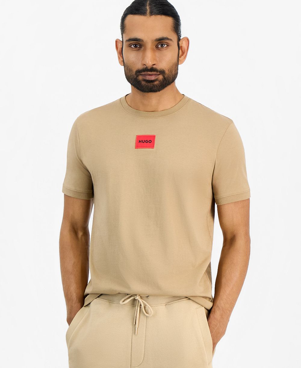 HUGO by Hugo Boss Men's Diragolino Ribbed Crewneck T-Shirt