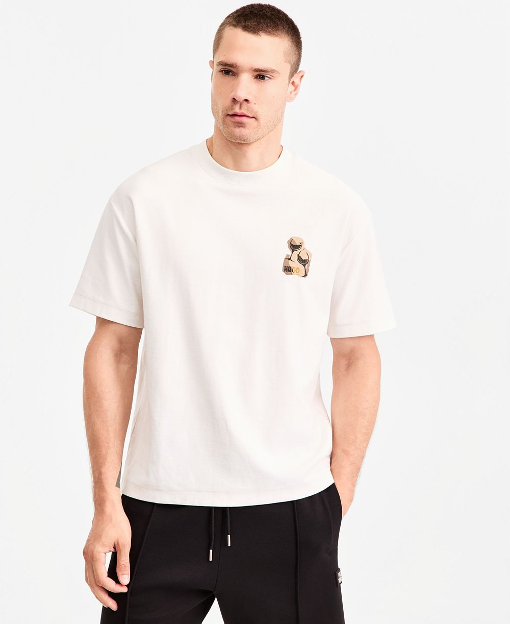 HUGO by Hugo Boss Men's Detzi Graphic Crewneck Regular-Fit T-Shirt