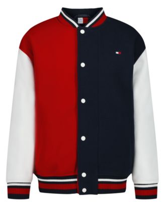 Tommy Hilfiger Boys' 8-20 Striped-Ribbed Colorblock Bomber Jacket, Created for Macy's