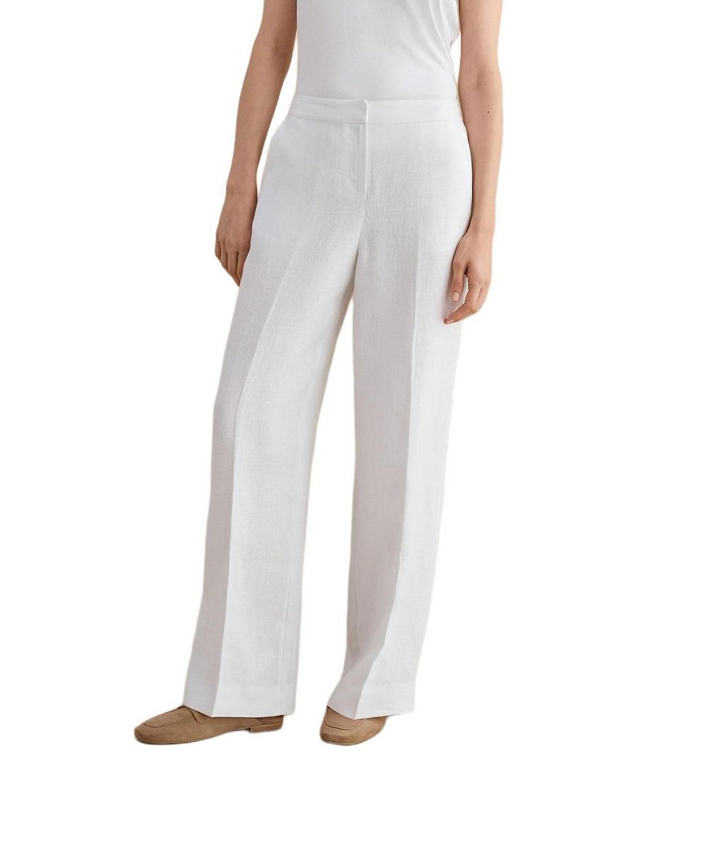 Hobbs London Women's Alessia High-Waist Linen Trousers