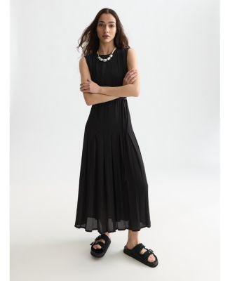 Женское платье SCOTCH & SODA плиссированное, длина до щиколотки, Meteorite