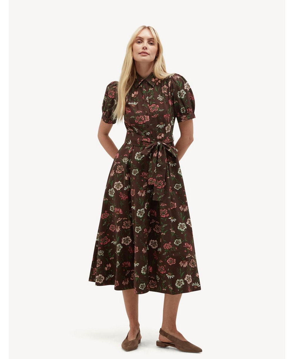 Платье-рубашка Hobbs London Women's Hester с цветочной вышивкой