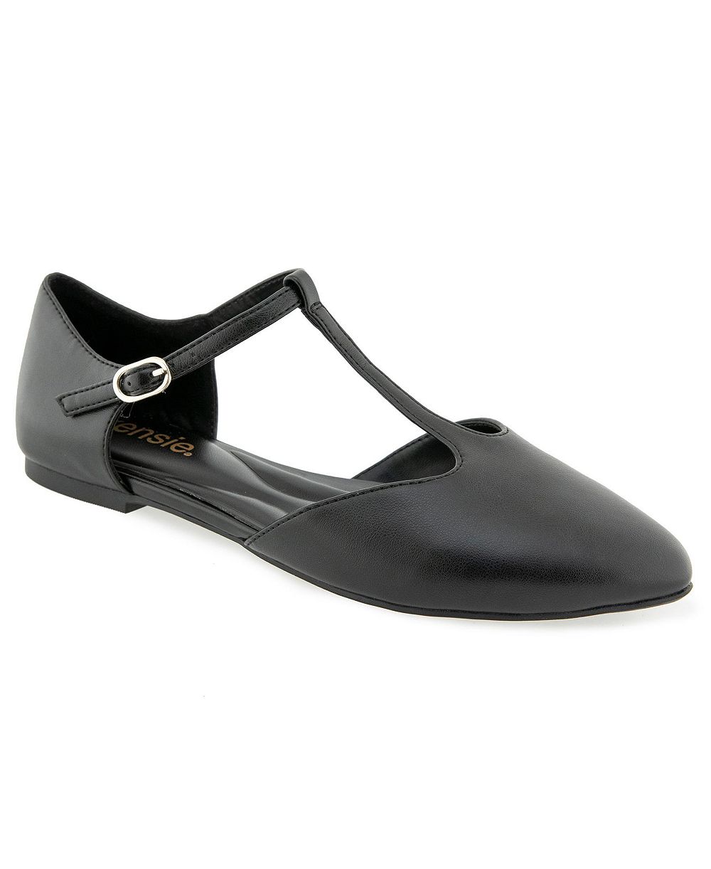 Kensie Women's Gabrielle T-Strap Flat