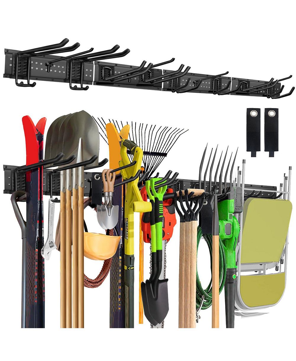 XDOVET Tool Organizer Wall Mount Metal Rack Garden Hanger Holder Hooks