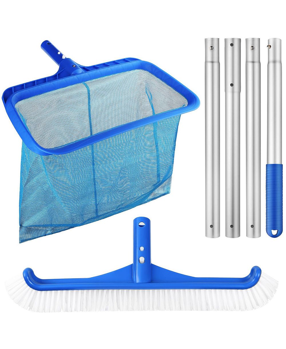 XDOVET Pool Skimmer Net Telescopic Pole Brush Set