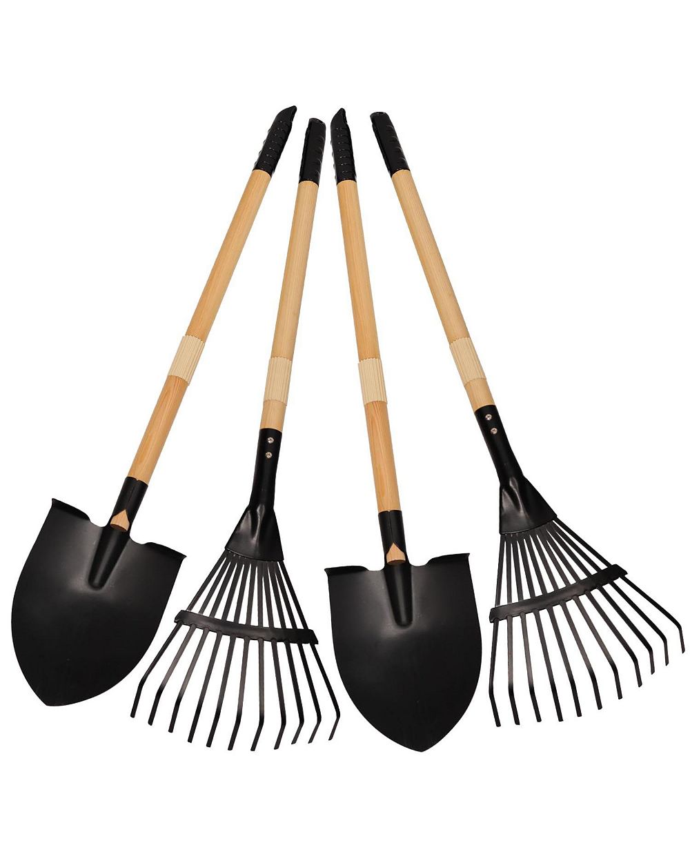 XDOVET Набор лопата-грабли Metal Head Wooden Handle для сада, подарок детям