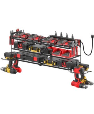 XDOVET Power Tool Organizer Wall Mount Rack 3 Layer Drill Holder