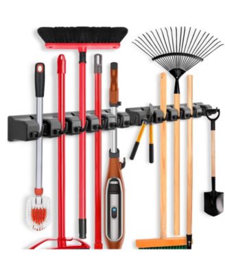 XDOVET Mop Broom Holder Wall Mount Organizer Rack