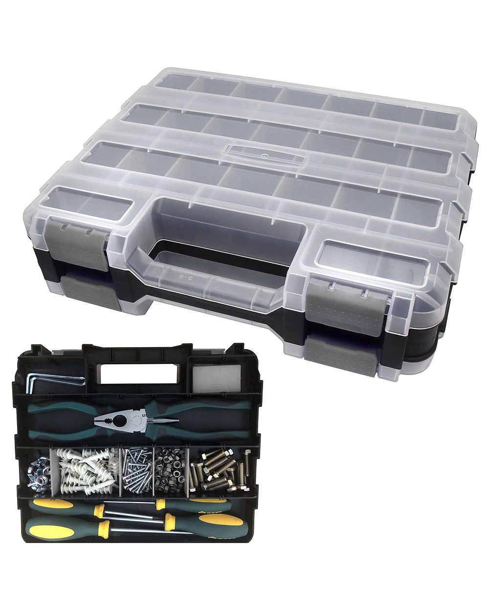 XDOVET Tools Organizer Box Small Parts Storage Compartment Hardware Dividers Screws Nuts Bolts