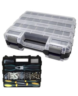 XDOVET Tools Organizer Box Small Parts Storage Compartment Hardware Dividers Screws Nuts Bolts