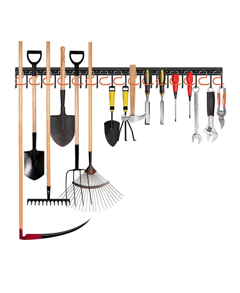 XDOVET Garden Tool Organizer Wall Mount Metal Storage Hooks Shed Garage Hanger Rack