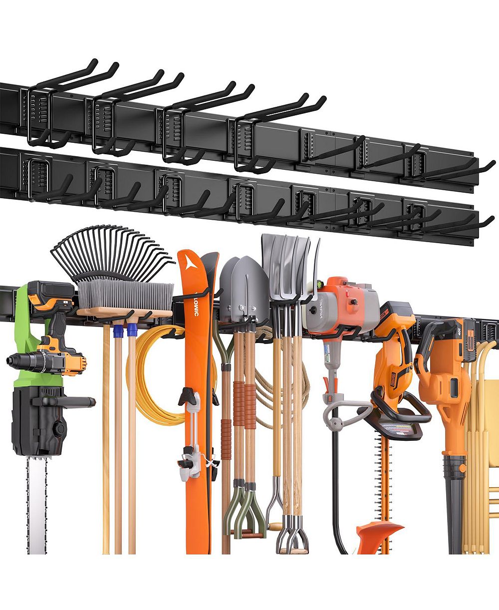 XDOVET Wall Mount Garden Tool Organizer Metal Hook Rack