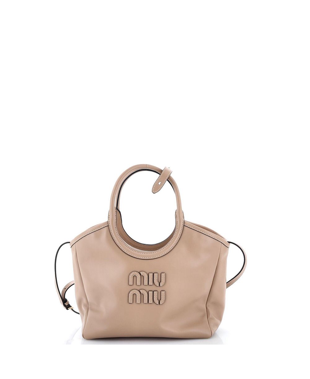 Б/у кожаная сумка Miu Miu Small Ivy Tote